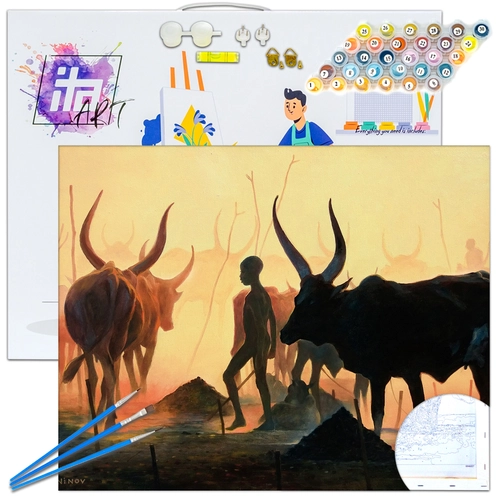 Детски комплект Рисуване по номера Духът на Африка 40х50см PAT73375