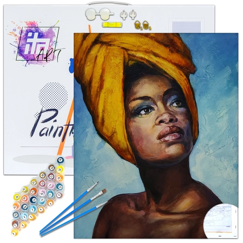 Детски комплект Рисуване по номера Африканска душа 40х50см PAT73377