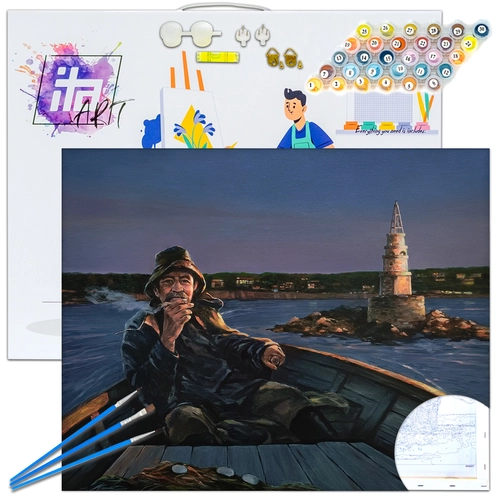 Детски комплект Рисуване по номера Преди изгрев 40х50см PAT73386