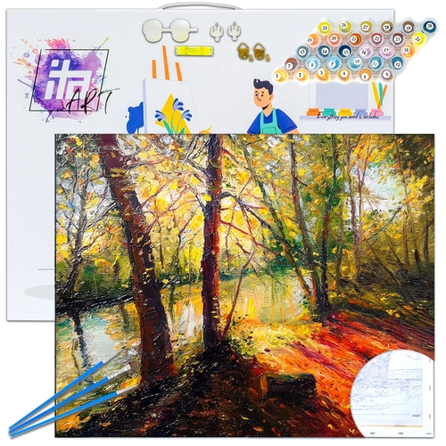 Детски комплект Рисуване по номера Есенен следобед 40х50см PAT73400