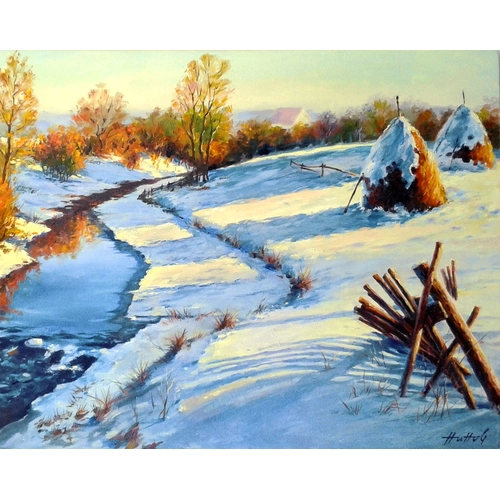 Детски комплект Рисуване по номера Зимни сенки 40х50см PAT73402