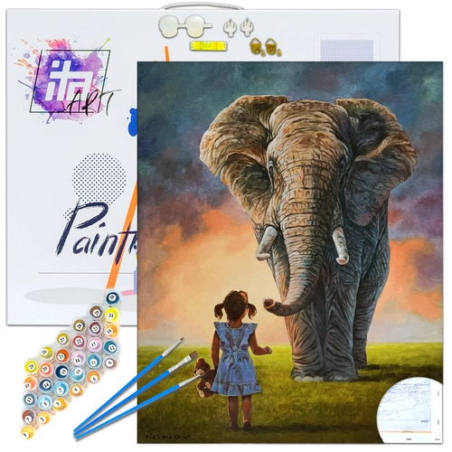 Детски комплект Рисуване по номера Среща 40х50см PAT73404