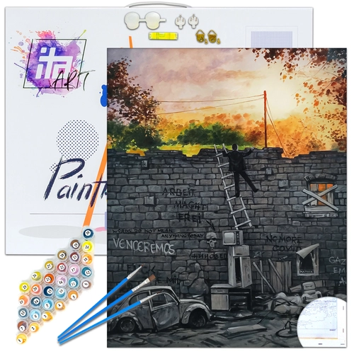 Детски комплект Рисуване по номера Отвъд стената 40х50см PAT73411