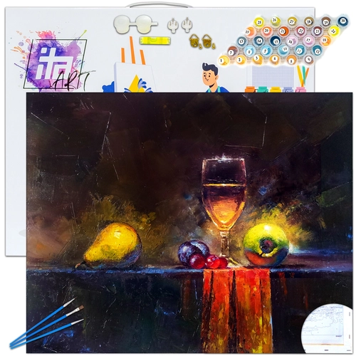 Детски комплект Рисуване по номера Натюрморт с круша 40х50см PAT73413