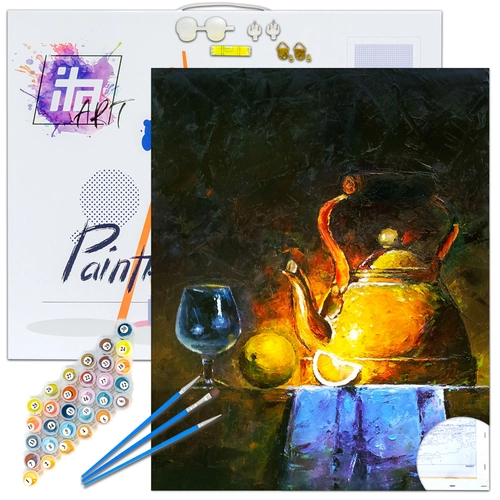 Детски комплект Рисуване по номера Натюрморт с лимон 40х50см PAT73414