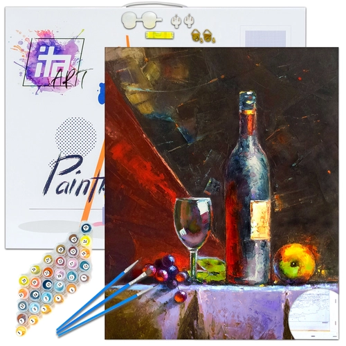 Детски комплект Рисуване по номера Натюрморт с вино 40х50см PAT73415