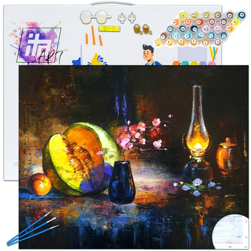 Детски комплект Рисуване по номера Натюрморт с пъпеш 40х50см PAT73424