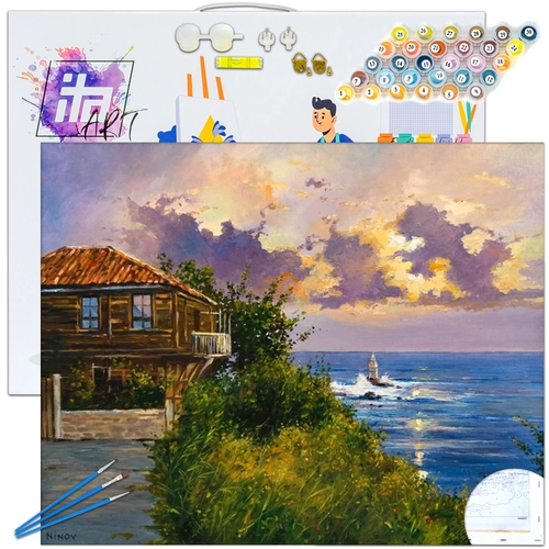 Детски комплект Рисуване по номера Ахтопол 40х50см PAT73425