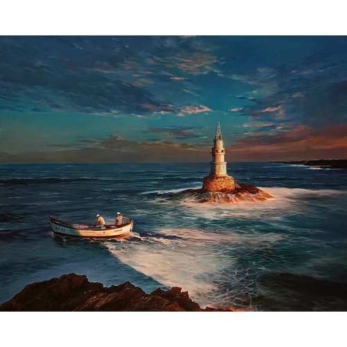 Детски комплект Рисуване по номера Ахтополски фар, 40х50см PAT73426