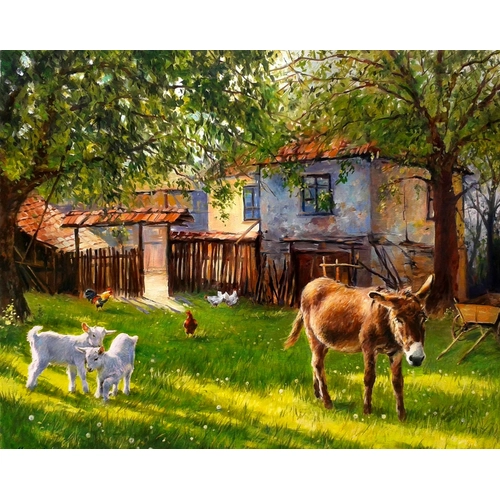 Детски комплект Рисуване по номера На двора 40х50см PAT73432