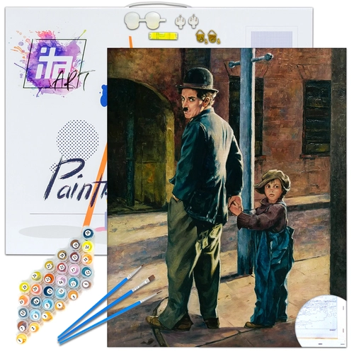 Детски комплект Рисуване по номера Хлапето 40х50см PAT73439