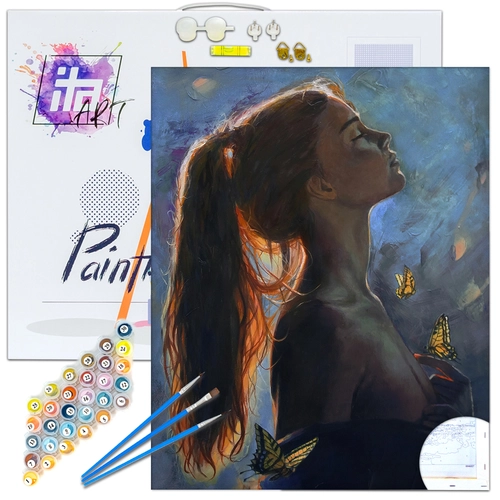 Детски сет Рисуване по номера Пеперудени копнежи 30х40см PAT73454