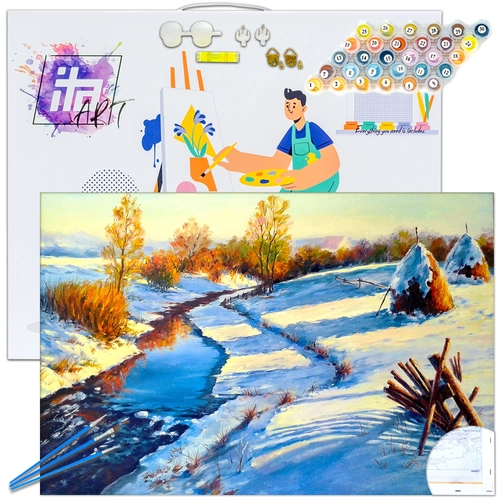 Детски комплект Рисуване по номера Зимни сенки 40х60см PAT73467