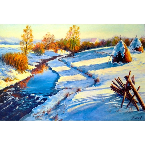 Детски комплект Рисуване по номера Зимни сенки 40х60см PAT73467