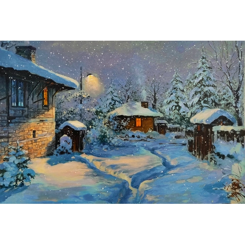 Детски комплект Рисуване по номера Снежна приказка, 40х60см PAT73468