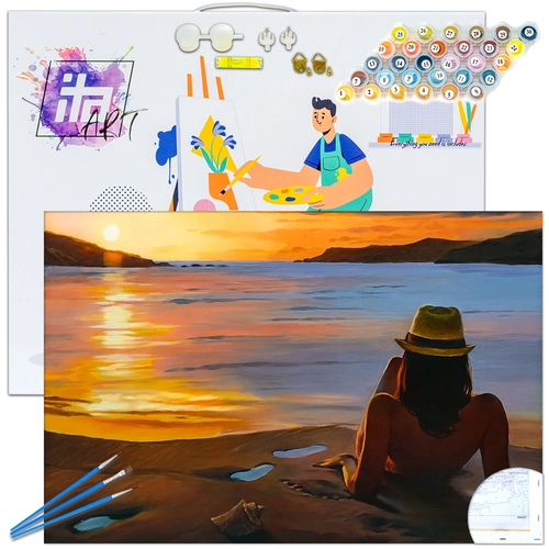 Детски сет Рисуване по номера Стъпките на времето 40х60см PAT73469