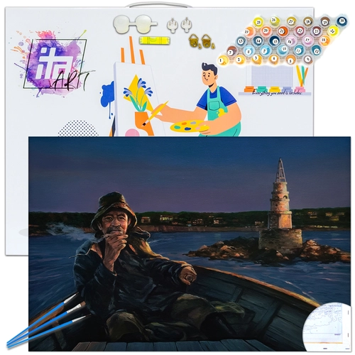 Детски комплект Рисуване по номера Преди зазоряване, 40х60см PAT73471