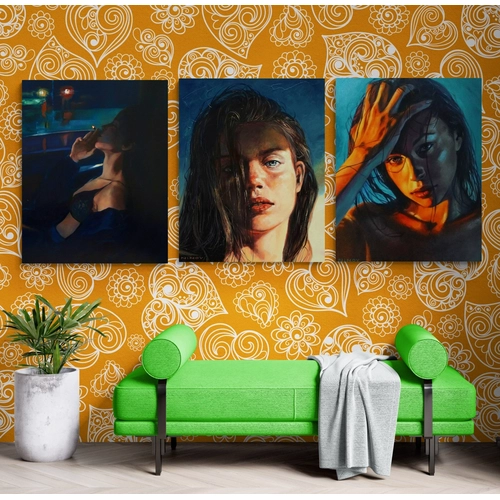 Комплект 3 броя рисуване по номера Меланхолично 40х50см PAT73479