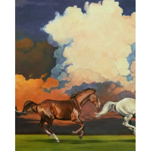 Детски сет Рисуване по номера Триптих Диви коне, 3x40х50см PAT73486