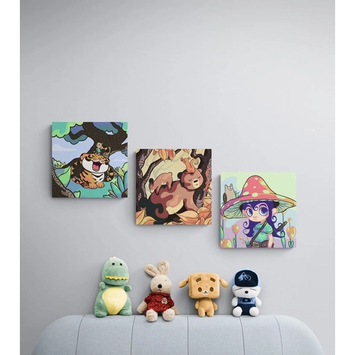 Рисуване по номера за деца Дизайн 1, 3 броя 20х20см PAT73487