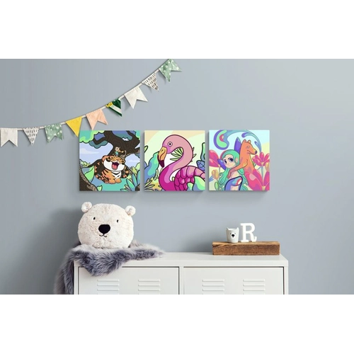 Рисуване по номера за деца Дизайн 3, 3 броя 20х20см PAT73489