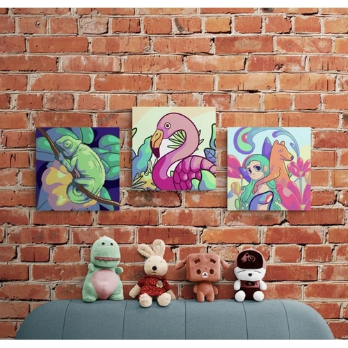 Рисуване по номера за деца Дизайн 4, 3 броя 20х20см PAT73490