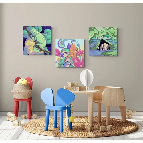 Рисуване по номера за деца Дизайн 5, 3 броя 20х20см PAT73491