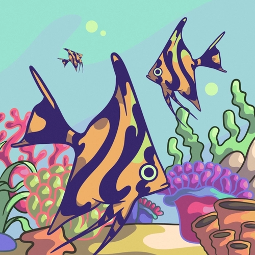 Рисуване по номера за деца Дизайн 10, 3 броя 20х20см PAT73495