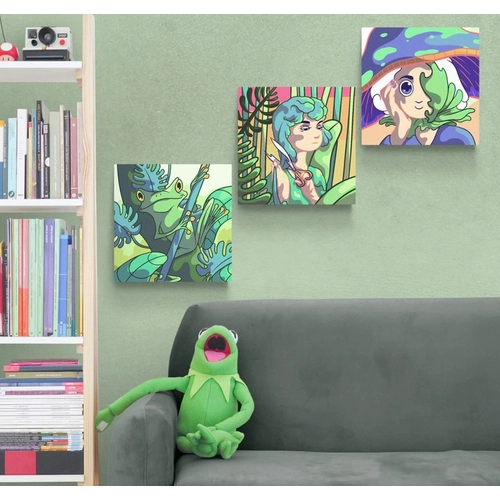 Рисуване по номера за деца Дизайн 11, 3 броя 20х20см PAT73496