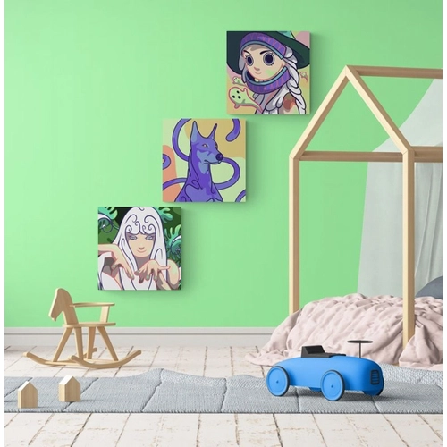 Рисуване по номера за деца Дизайн 17, 3 броя 20х20см PAT73502