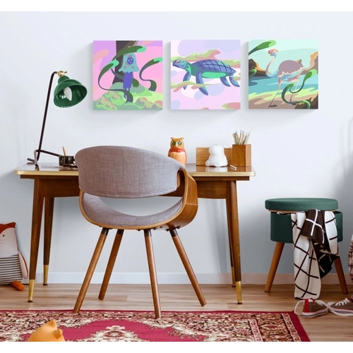 Рисуване по номера за деца Дизайн 22, 3 броя 20х20см PAT73506