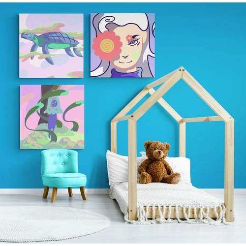 Рисуване по номера за деца Дизайн 23, 3 броя 20х20см PAT73507