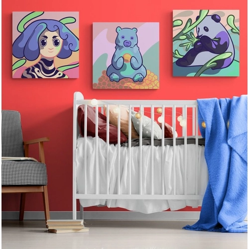 Рисуване по номера за деца Дизайн 27, 3 броя 20х20см PAT73511