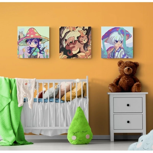 Рисуване по номера за деца Дизайн 36, 3 броя 20х20см PAT73519