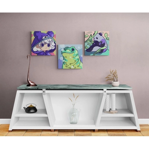 Рисуване по номера за деца Дизайн 44, 3 броя 20х20см PAT73527