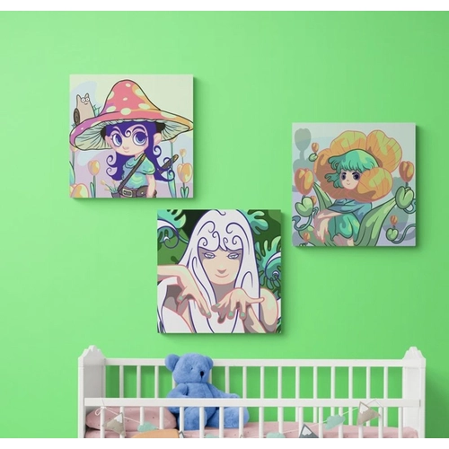 Рисуване по номера за деца Дизайн 46, 3 броя 20х20см PAT73529