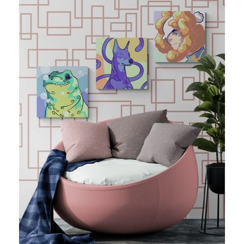 Рисуване по номера за деца Дизайн 48, 3 броя 20х20см PAT73531