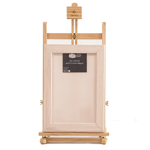 Детска рамка от естествена дървесина, бяла с оребрен профил PAT73536