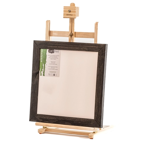 Рамка от естествена дървесина черна с оребрен профил PAT73721