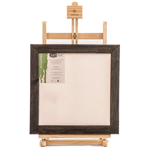 Рамка от естествена дървесина черна с оребрен профил PAT73721