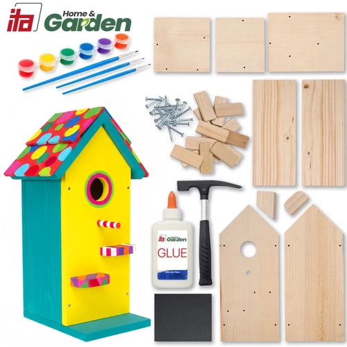 Детска къща за птички сглоби и оцвети Skyhaven, 12,5x16x34см PAT73754