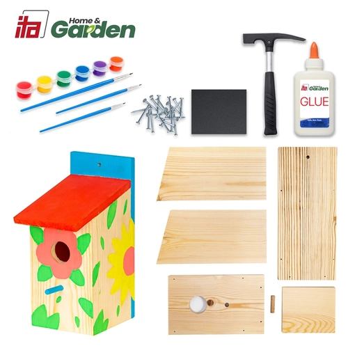 Къща за птички сглоби и оцвети TreeTopTreat 11,5x12,5x25см PAT73757