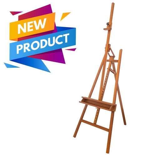 Дървен статив за рисуване Барселона цвят орех 66x56x225см PAT73910