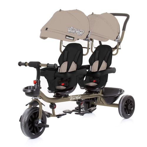 Бебешка бежова триколка за близнаци Хип Хоп лате PAT73976