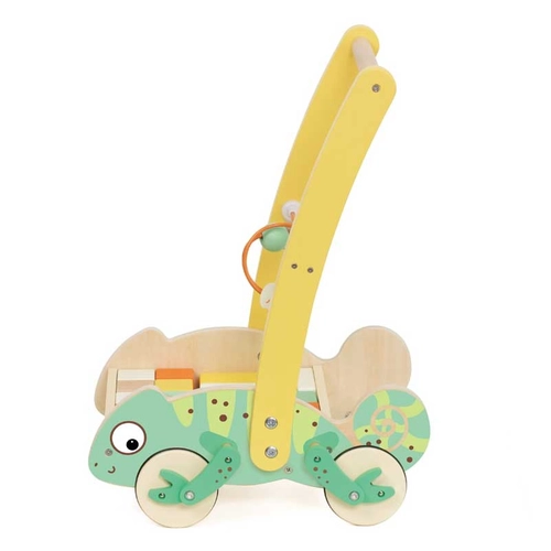 Дървен уокър Хамелеон с дървени блокчета за бебета PAT74020