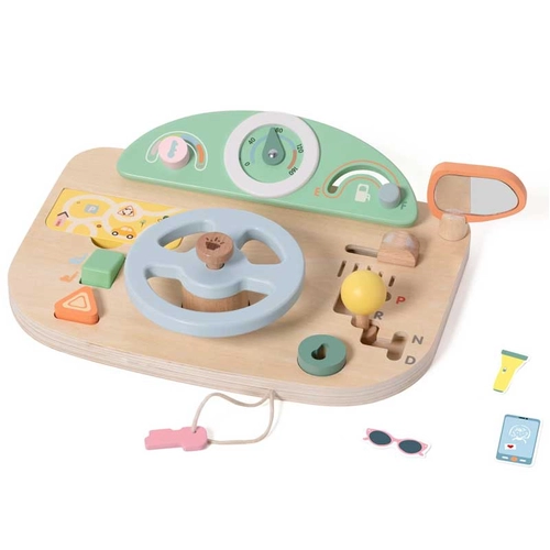 Бебешки мултифункционален дървен волан с активности PAT74034