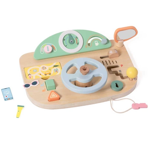 Бебешки мултифункционален дървен волан с активности PAT74034