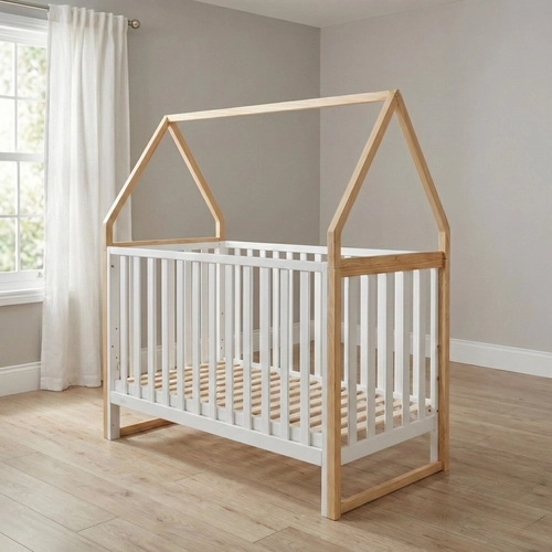 Дървено детско легло дизайн тип къщичка Astra PAT74108