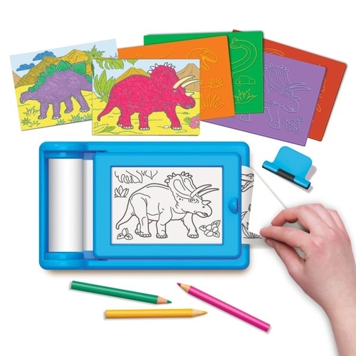 Детски творчески комплект Рисуване чрез търкане Динозаври PAT74206