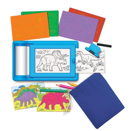 Детски творчески комплект Рисуване чрез търкане Динозаври PAT74206